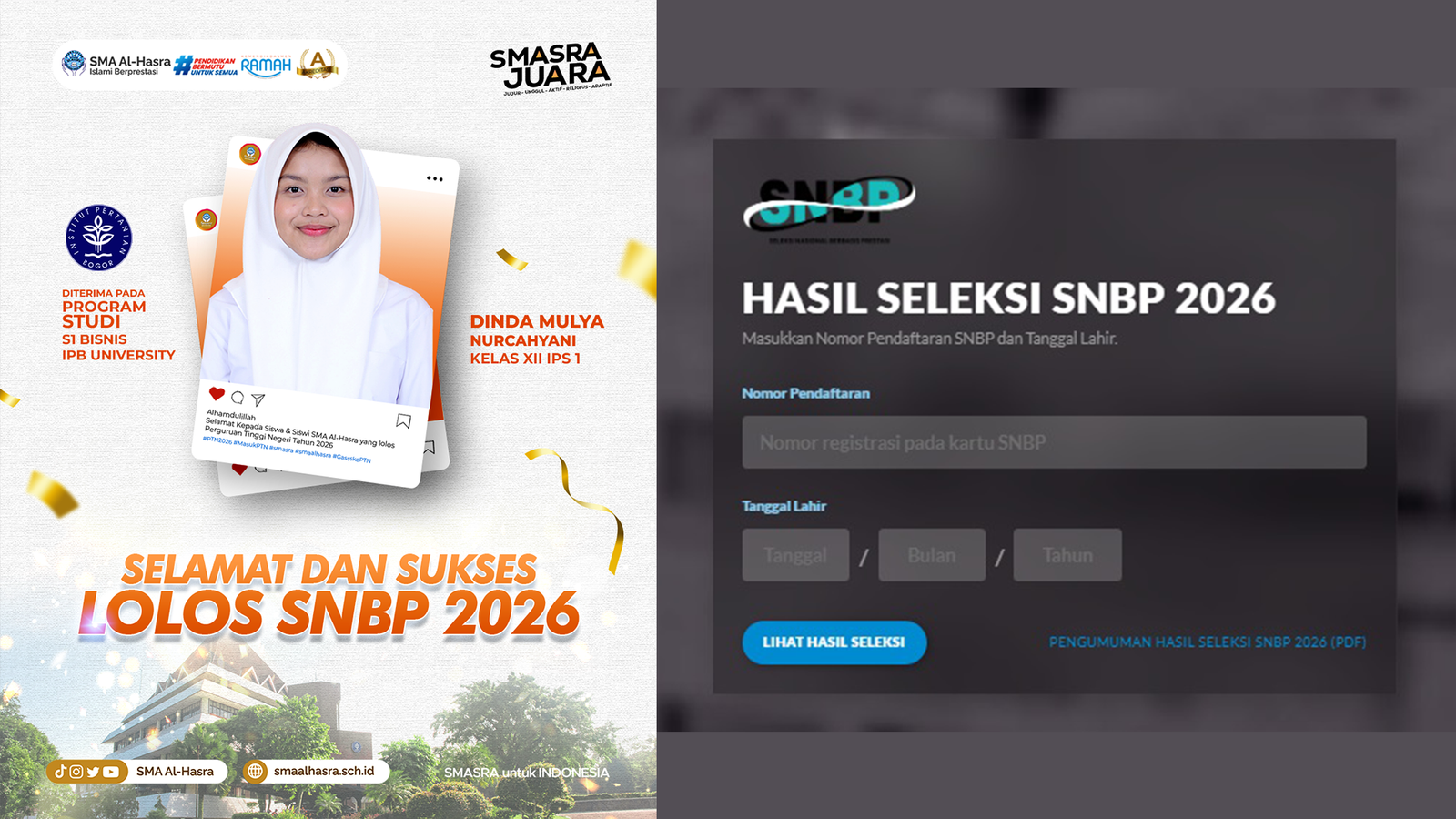 Selamat dan Sukses untuk Siswa & Siswi yang Lolos SNBP 2026